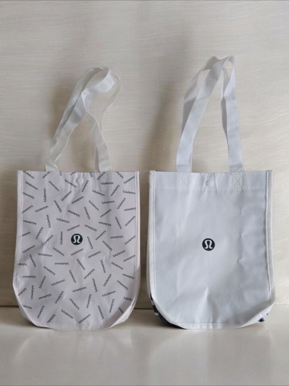 Lululemon White Reversible Logo Tote Bag